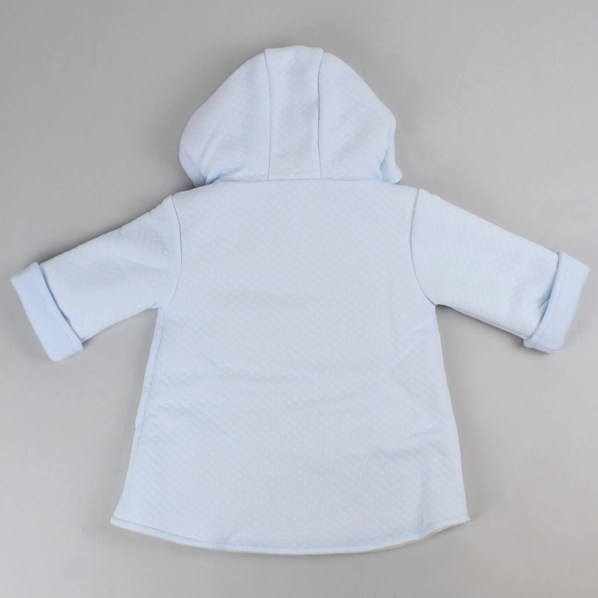 Baby Boys Blue Quilted Winter Coat - Pex