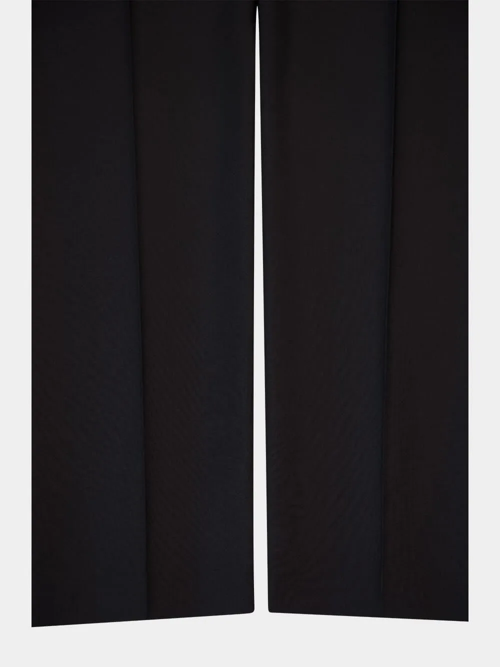 Black Wool Mohair Trousers