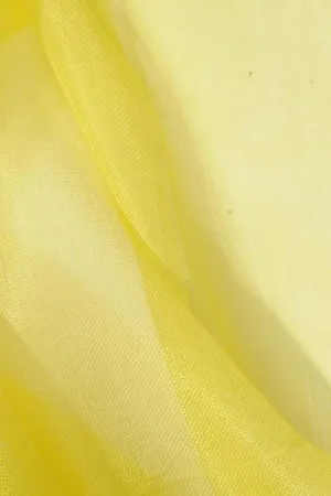 Bright Yellow Silk Organza Fabric