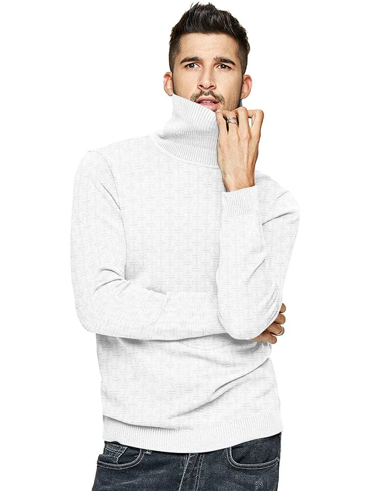 Casual Slim Fit Turtleneck Pullover Sweaters (US Only)