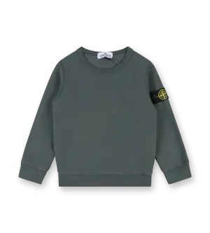 Compass-badge Cotton Sweatshirt Green