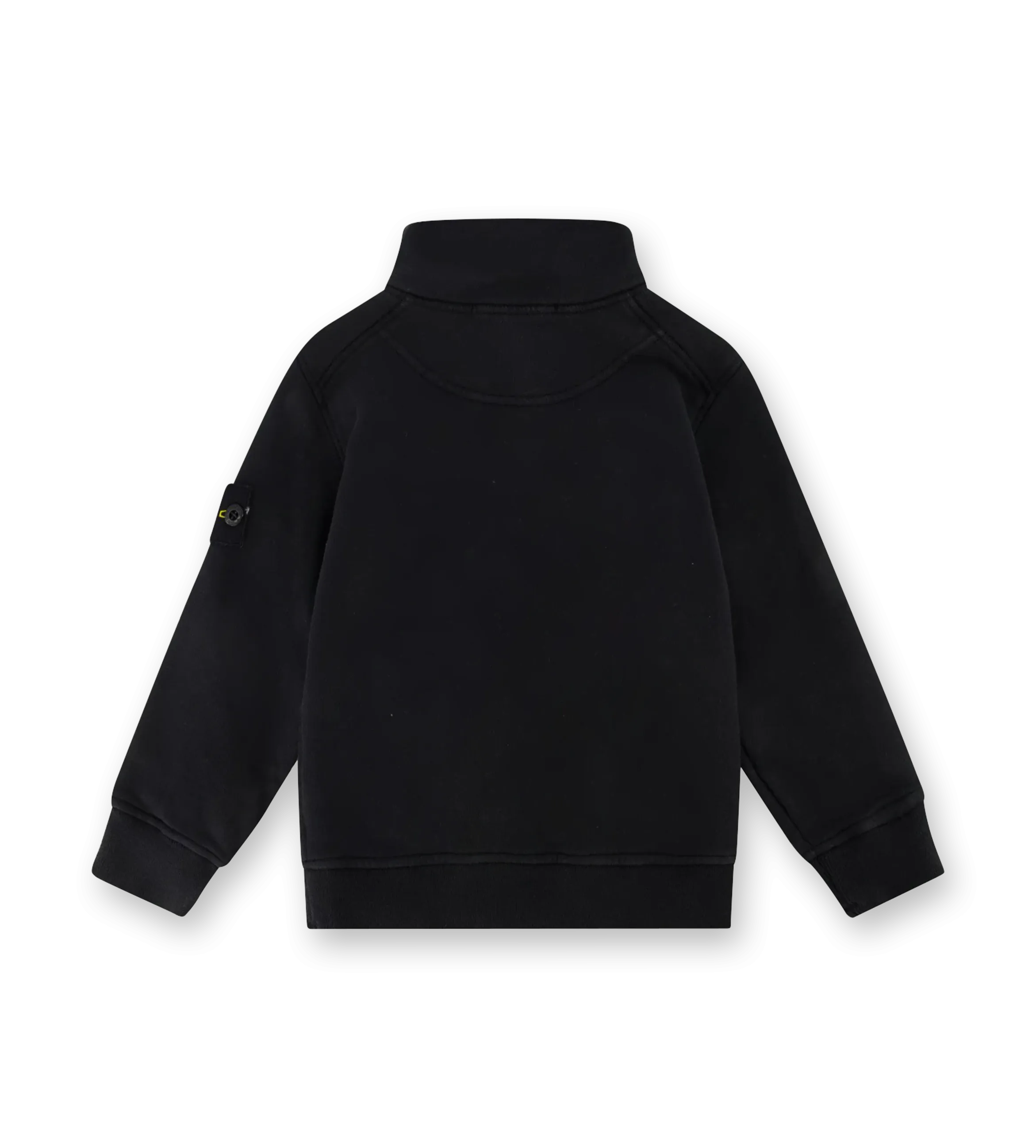 Compass-badge Half Zipped Sweatshirt Black