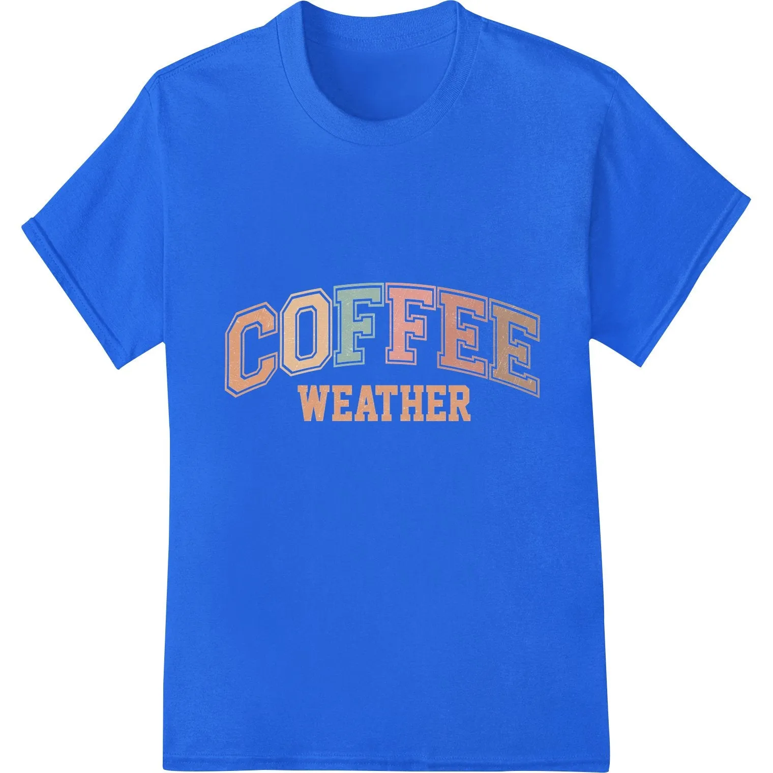 Cozy Coffee Weather Heat Transfer - Retro Typography Print