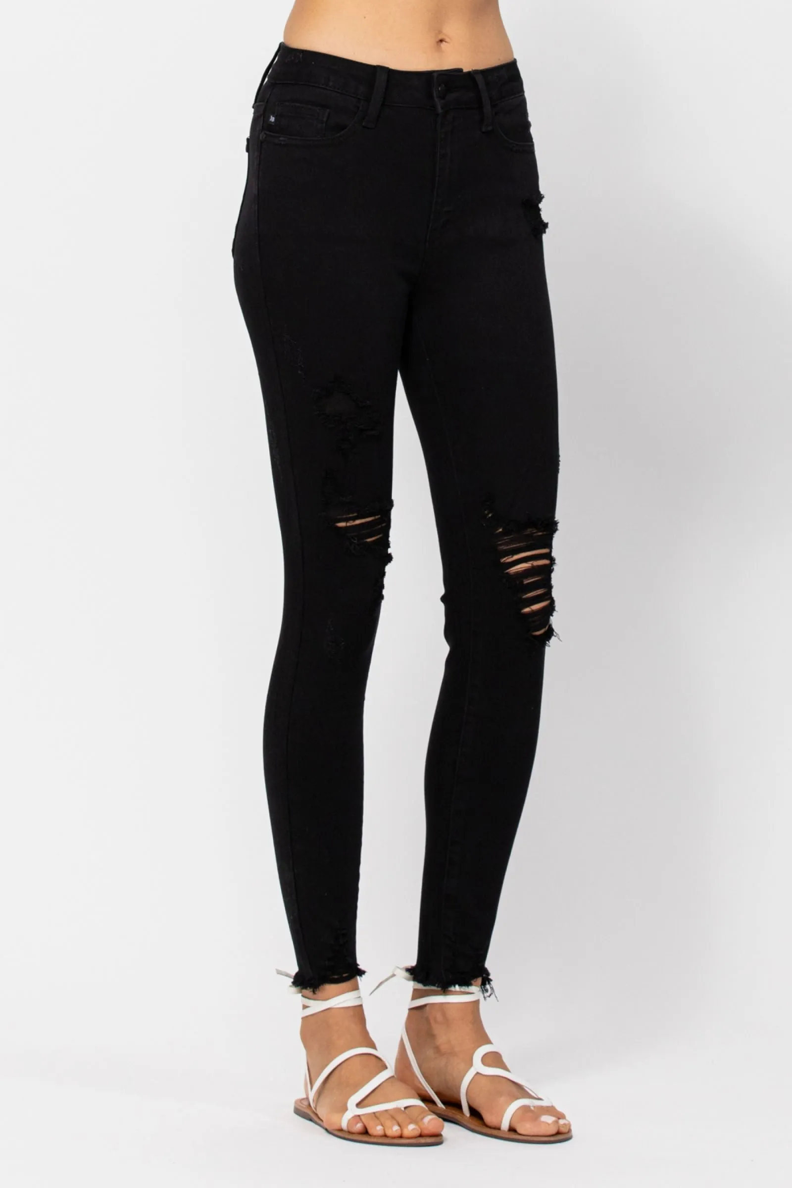 CURVY JUDY BLUE JET BLACK SKINNY