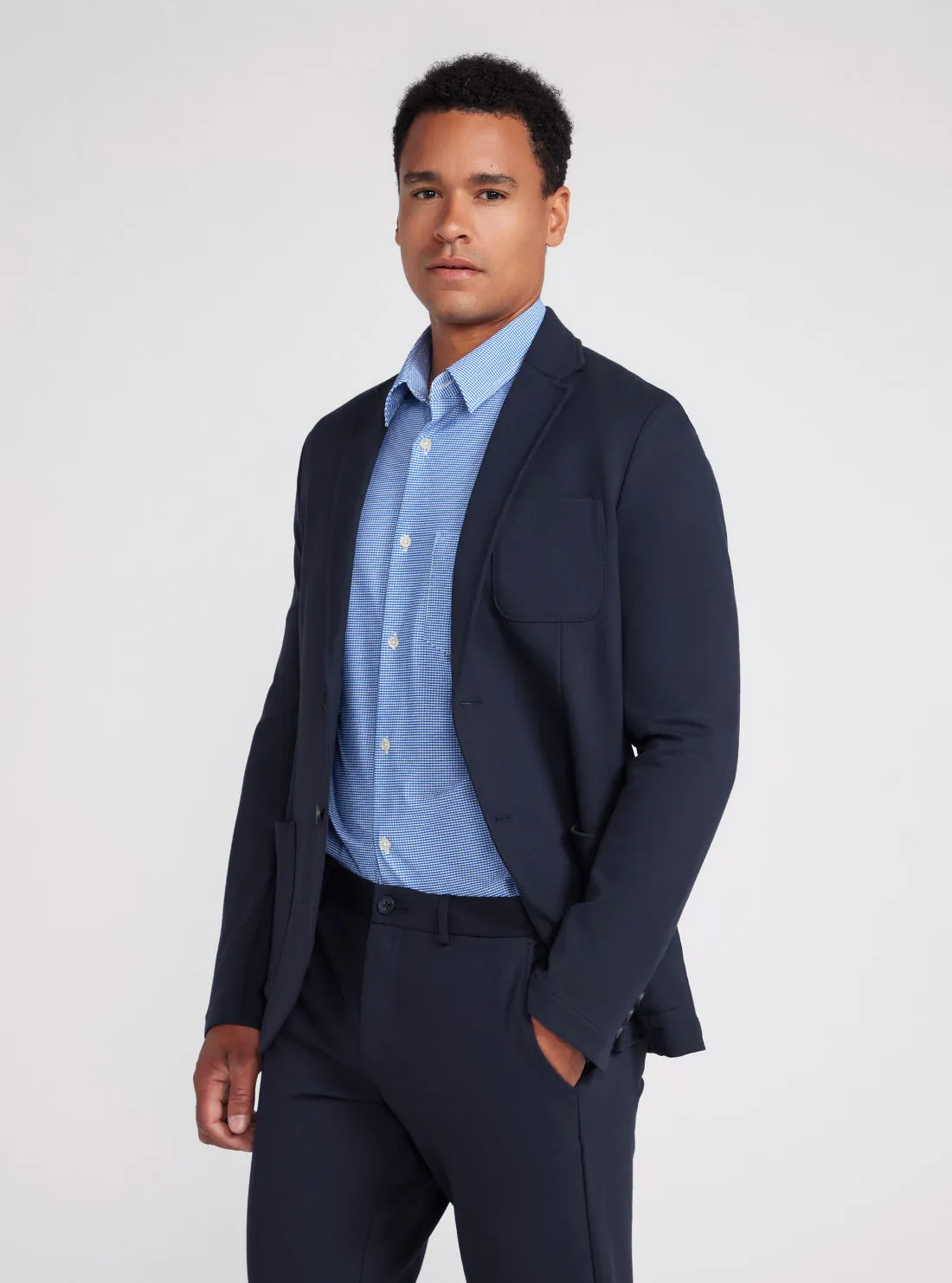 Eco Navy Blue Tech Tyron Blazer