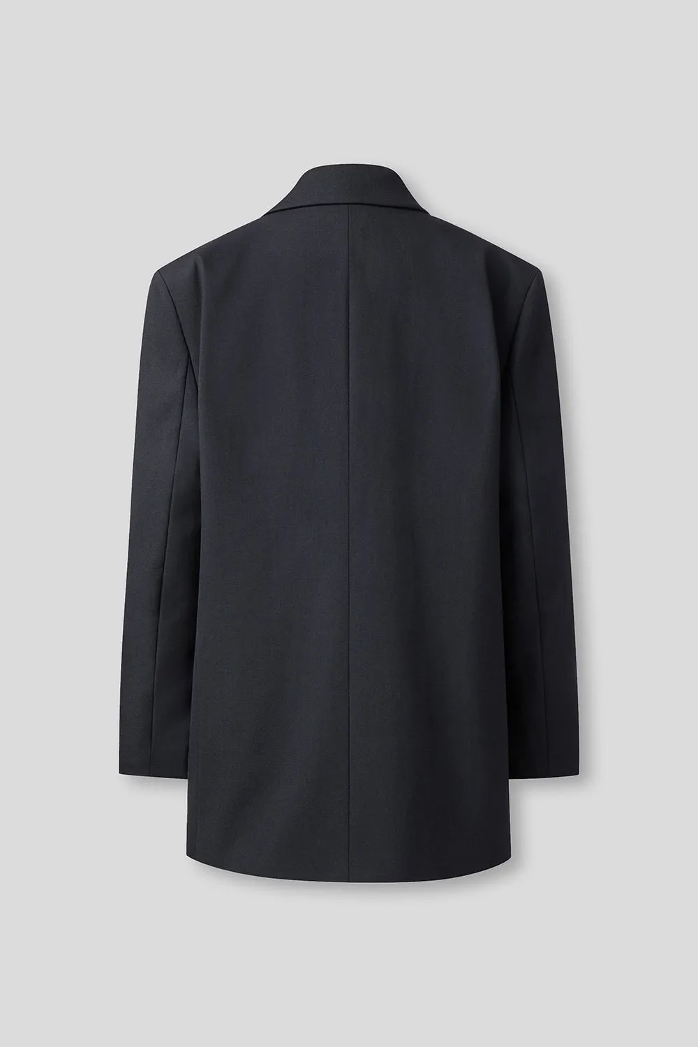 EDUARDO Double-Breasted Notched Lapel Oversized Wool Blend Women's Jacket.