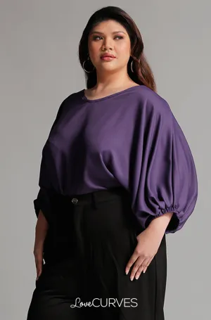 Elastic Cuff Top - Ultraviolet