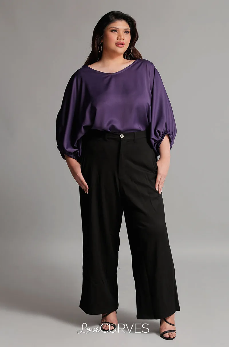 Elastic Cuff Top - Ultraviolet