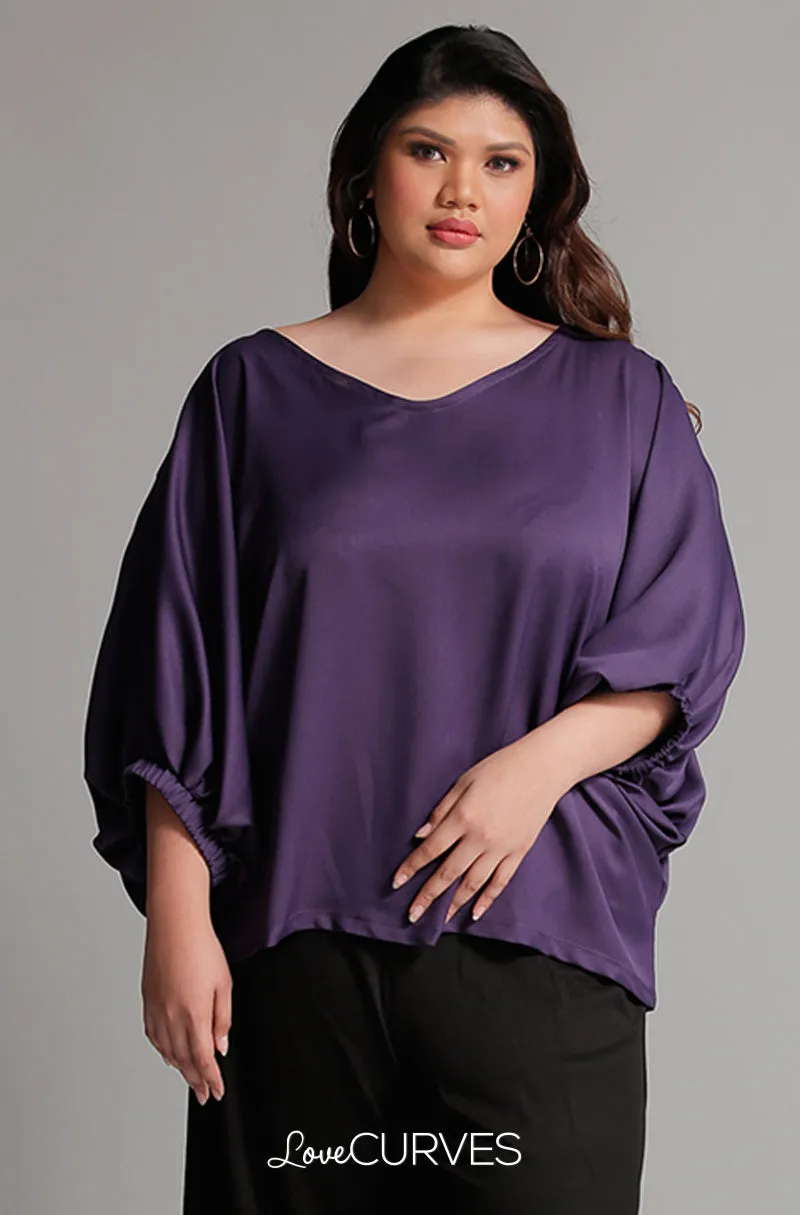 Elastic Cuff Top - Ultraviolet