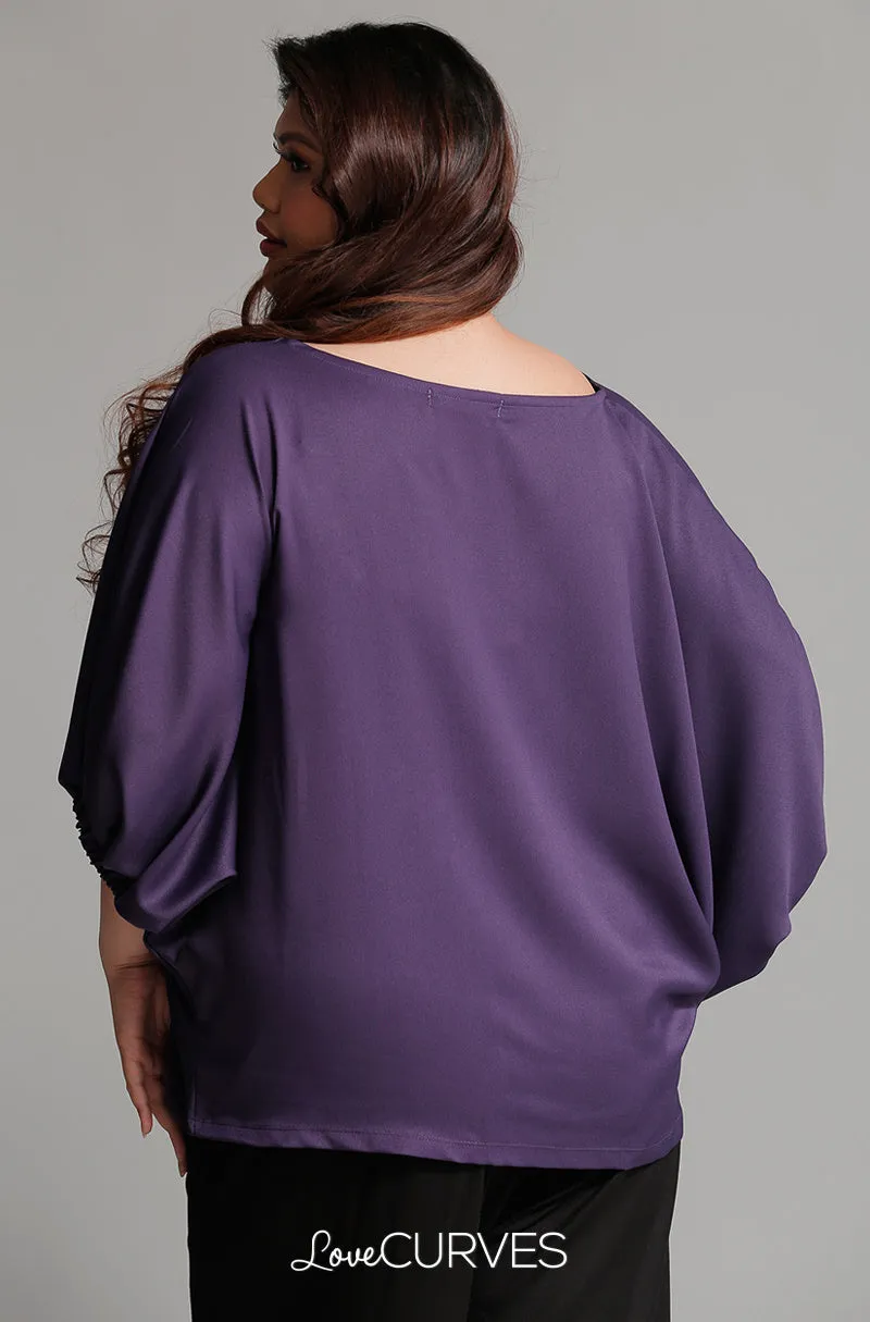 Elastic Cuff Top - Ultraviolet