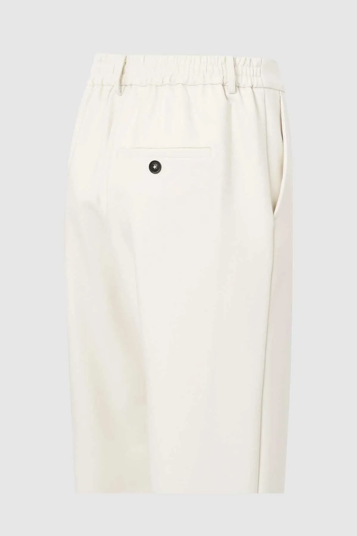 Elastic Waist Trouser in Chalk White