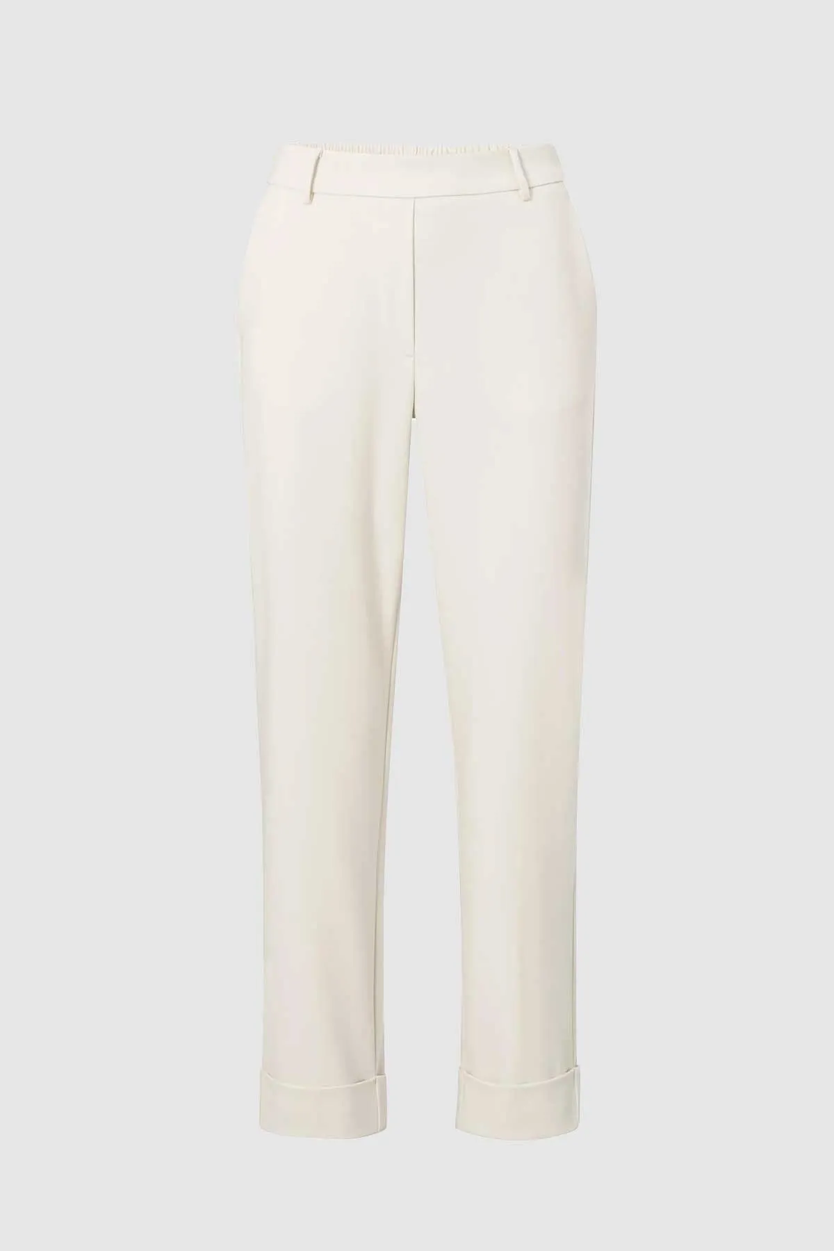 Elastic Waist Trouser in Chalk White