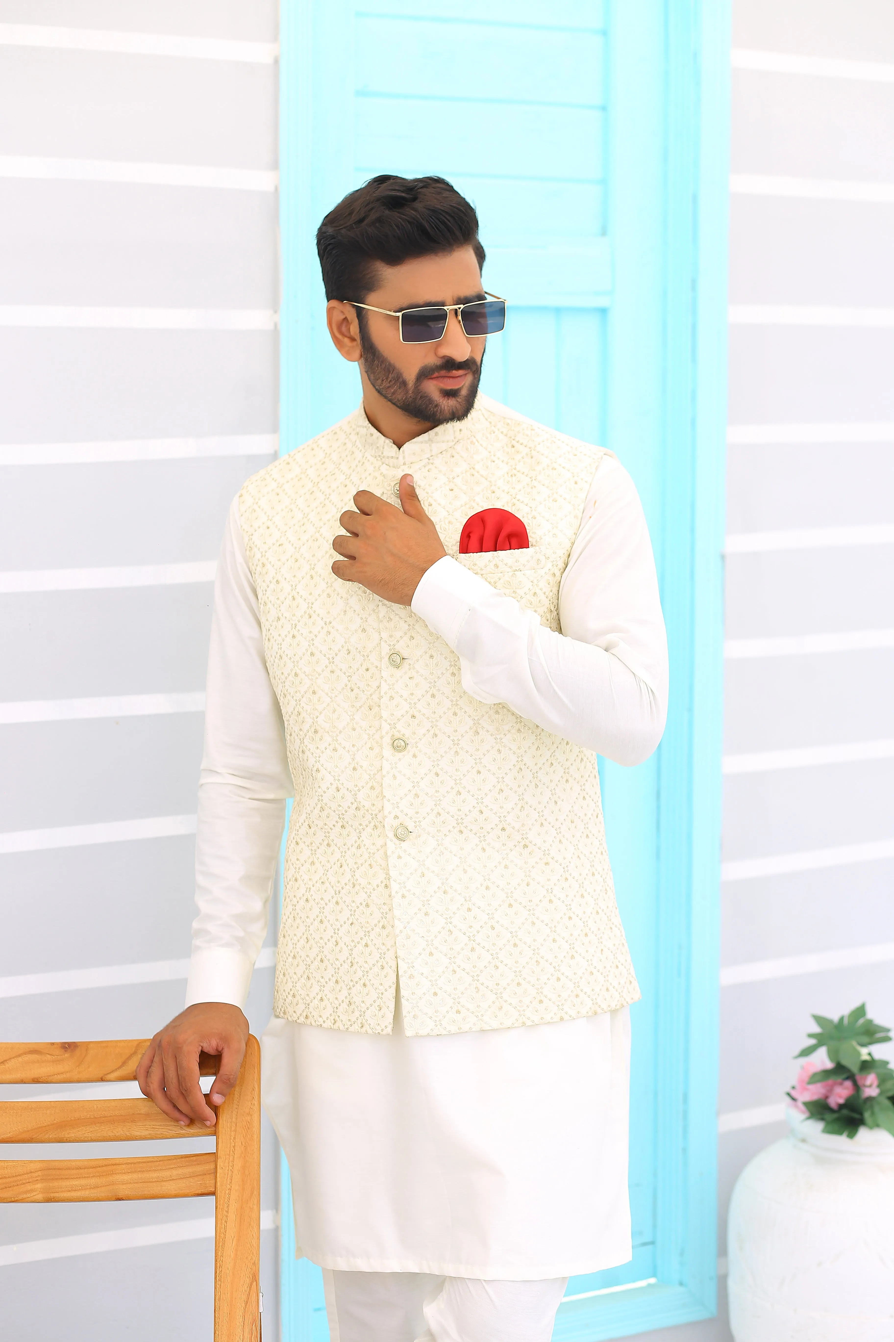 ER WC 1067 Light Beige WaistCoat