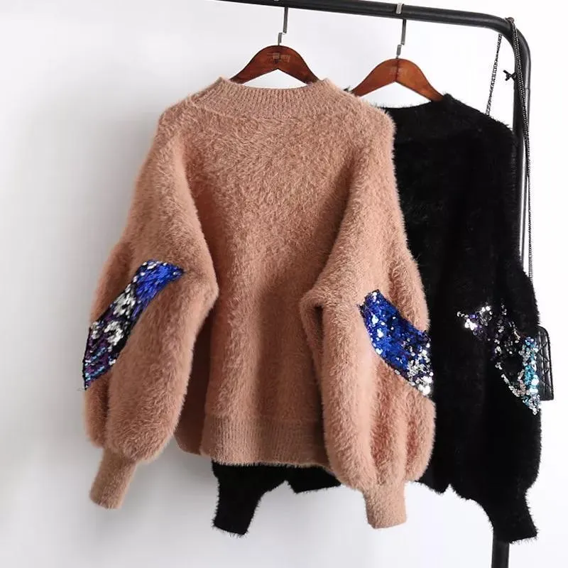 Fuzzy Sequined Jumpers