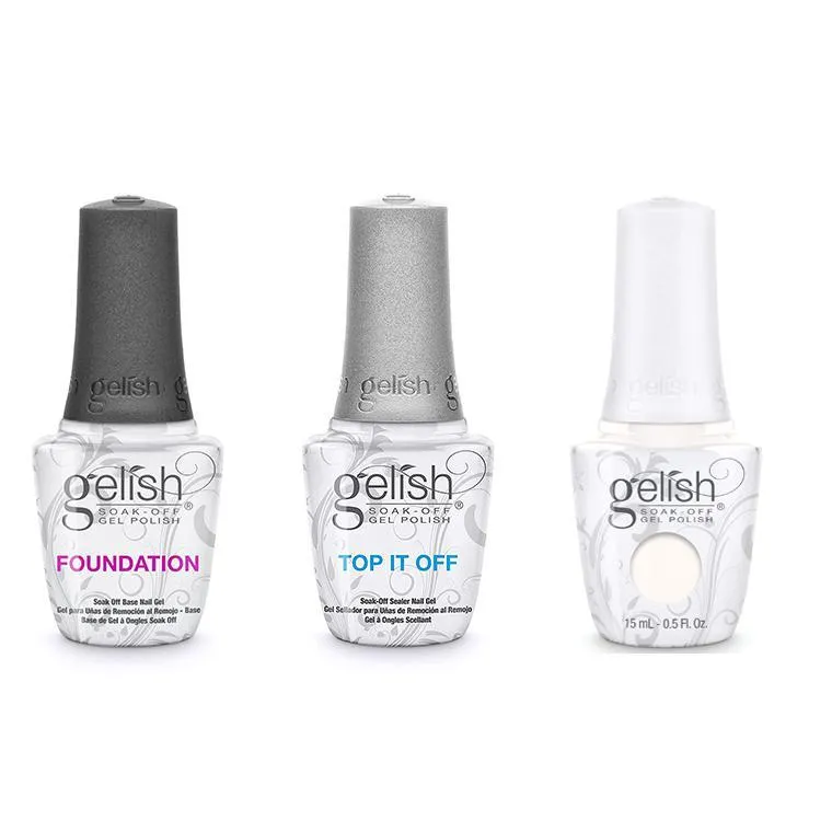 Gelish Combo - Base, Top & Sheek White