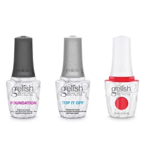 Gelish Combo - Base, Top & Tiger Blossom