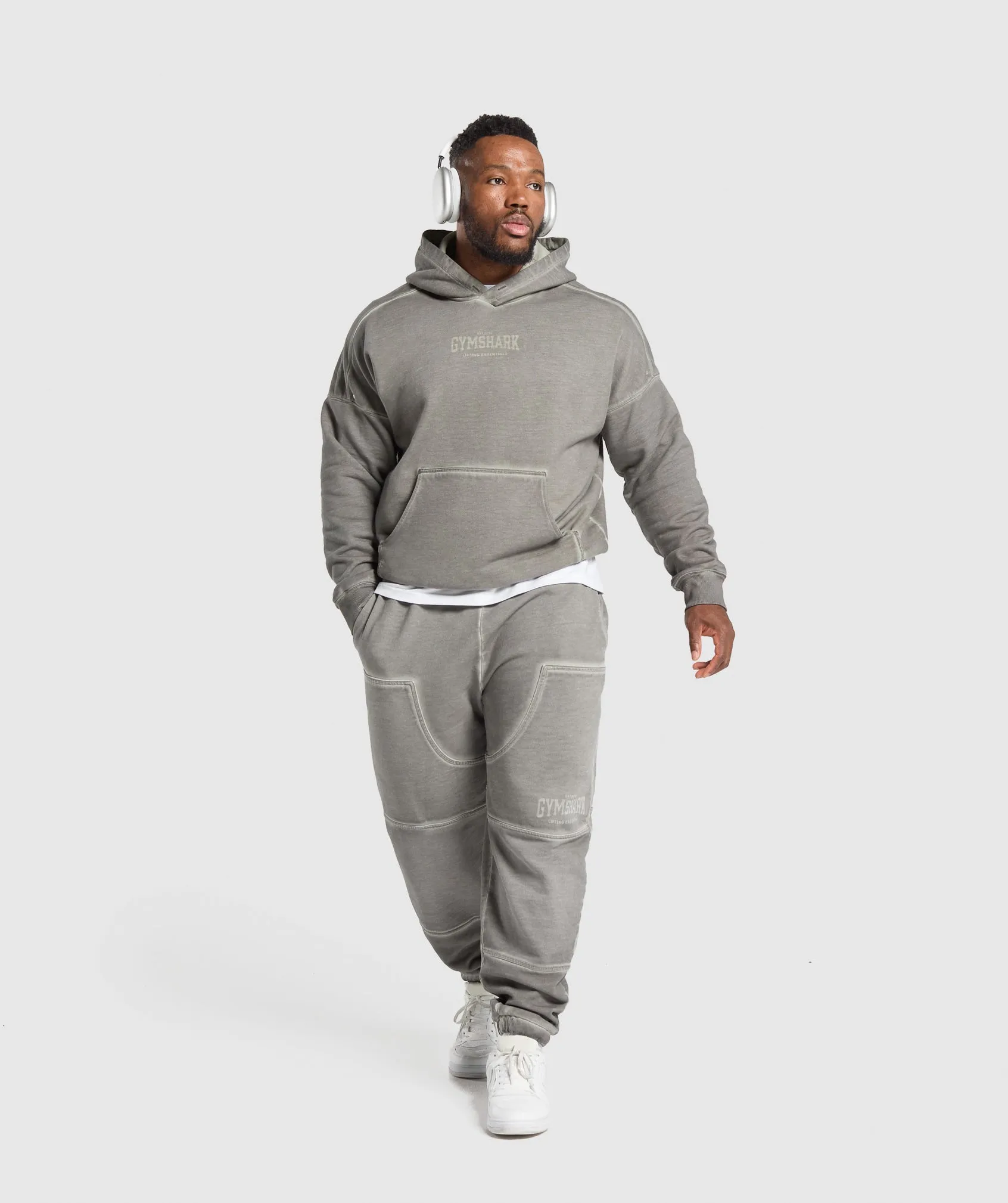 Gymshark Heavyweight Hoodie - Metal Grey/ Asphalt Grey Wash