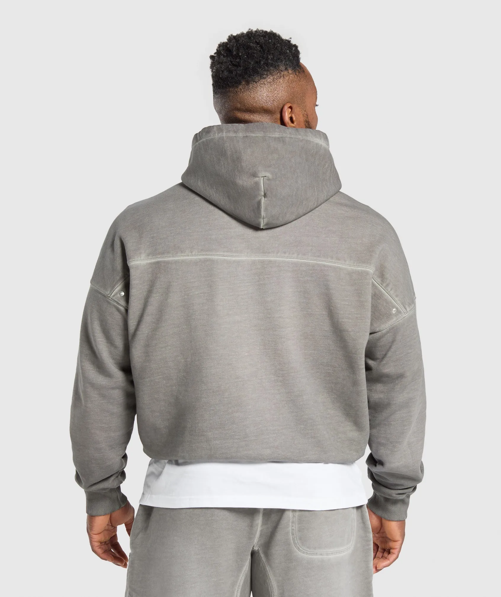 Gymshark Heavyweight Hoodie - Metal Grey/ Asphalt Grey Wash