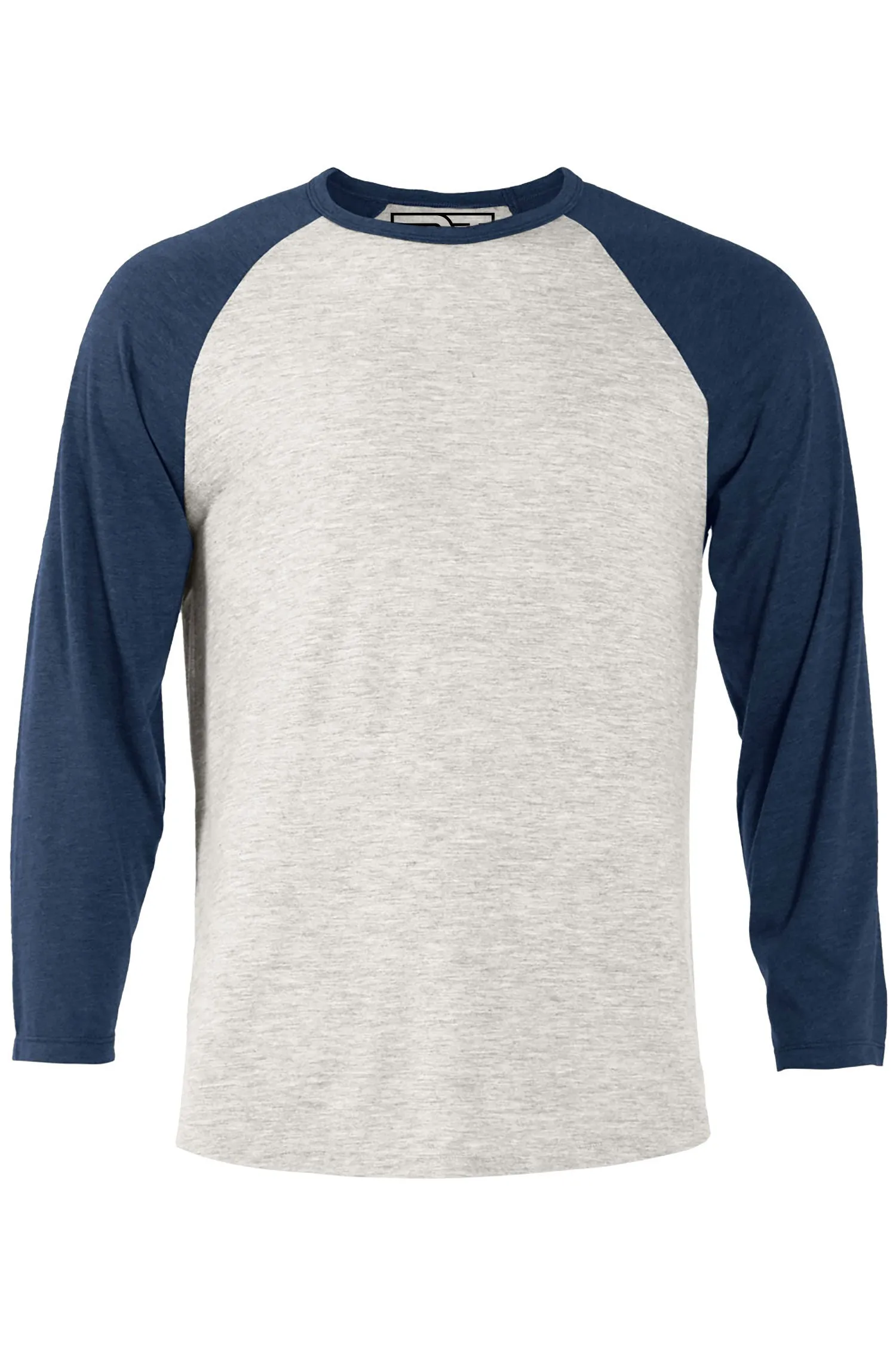 Heather Raglan T-Shirt - Oatmeal & Navy