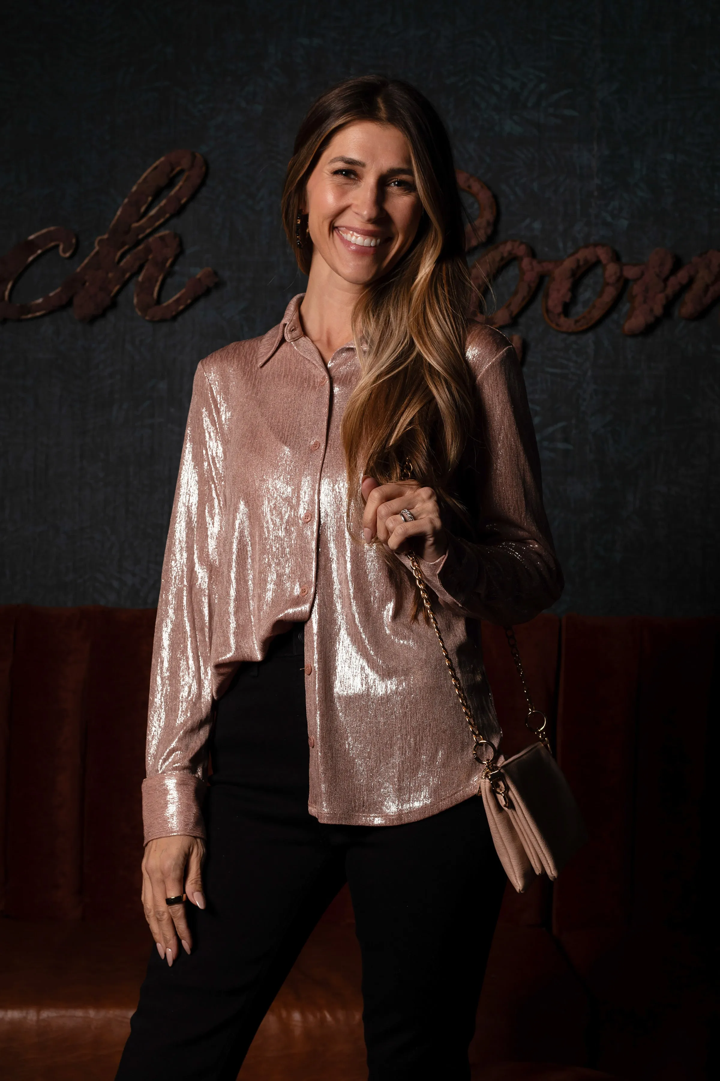 Helena Blush Foil Top