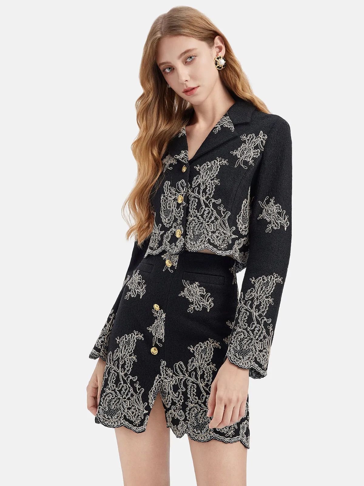 Italian Hand-Embroidered Short Jacket