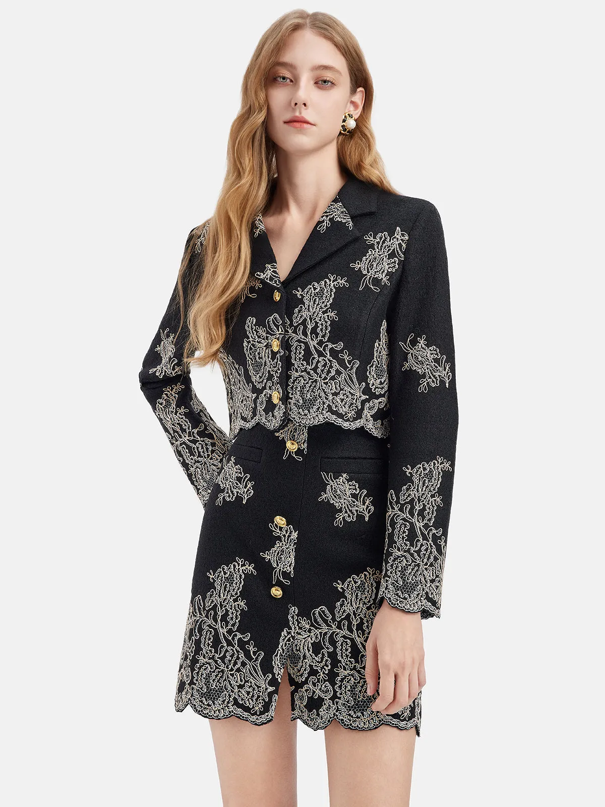 Italian Hand-Embroidered Short Jacket