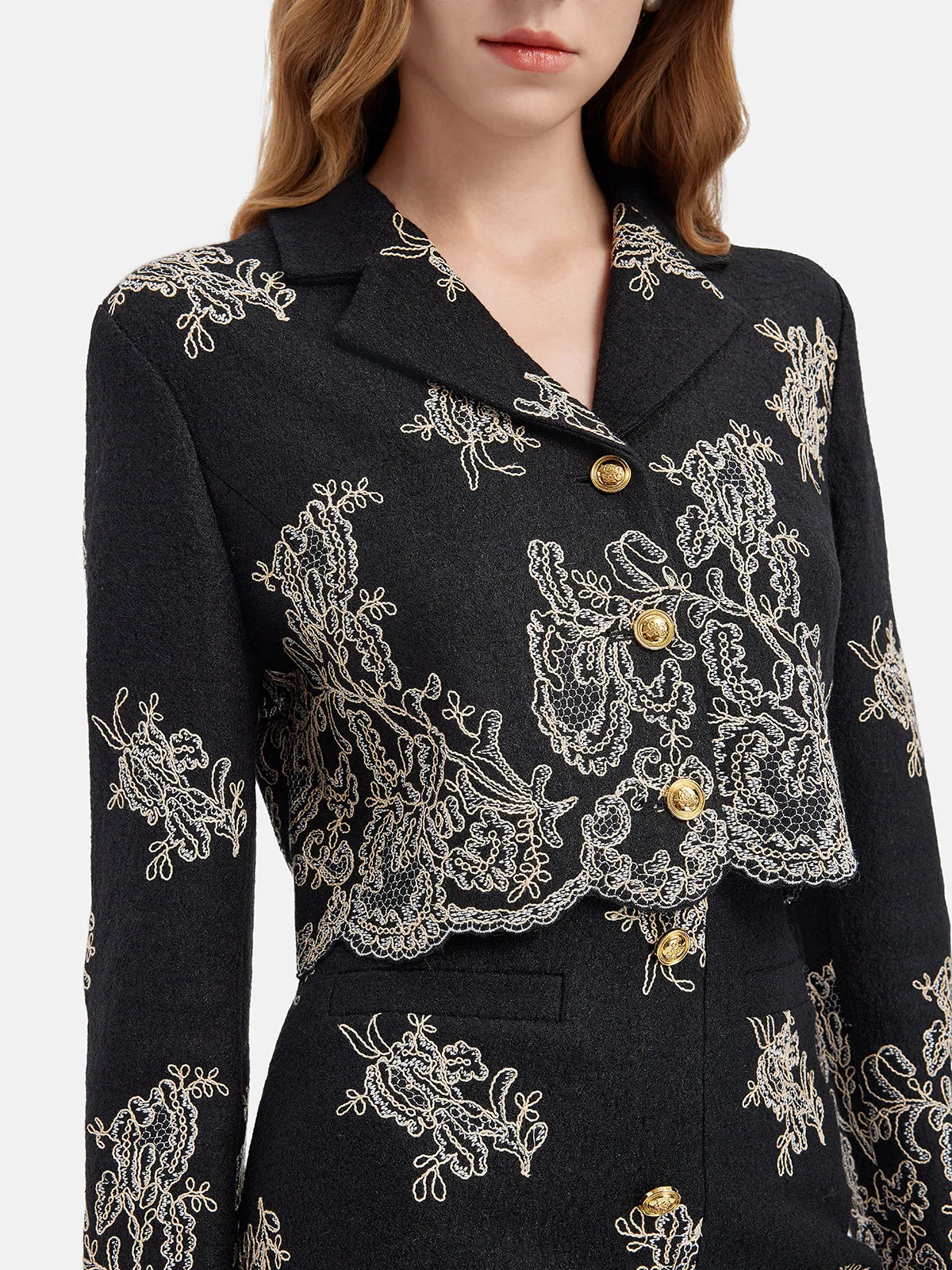 Italian Hand-Embroidered Short Jacket