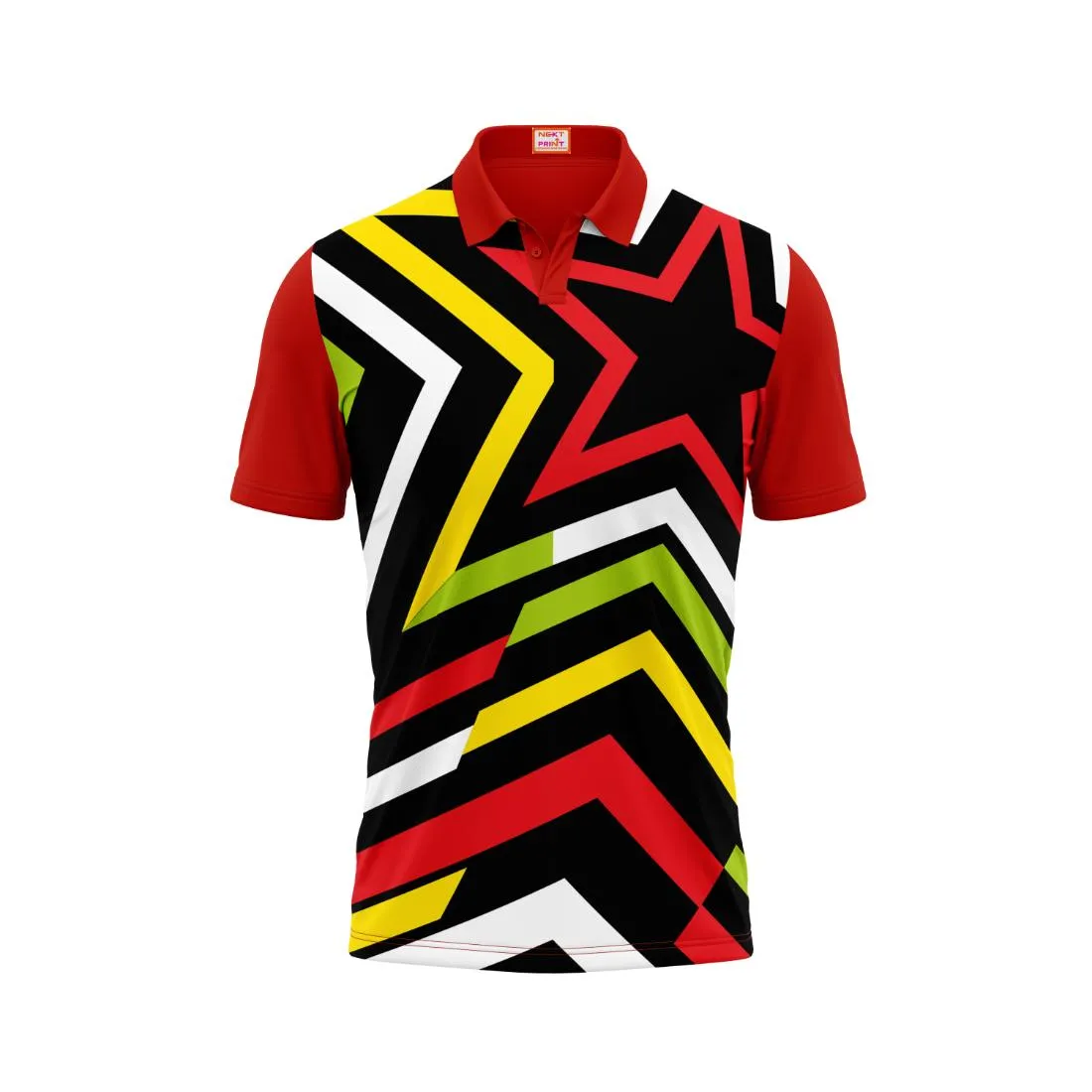 Next Print Customized Polo Neck Red Jersey NPTS07