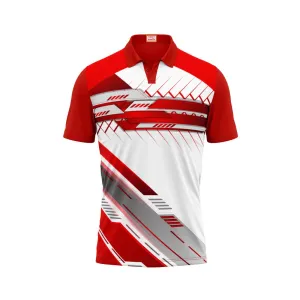 Next Print Customized Polo Neck Red Jersey NPTS74