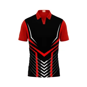 Next Print Customized Polo Neck Red Jersey NPTS87