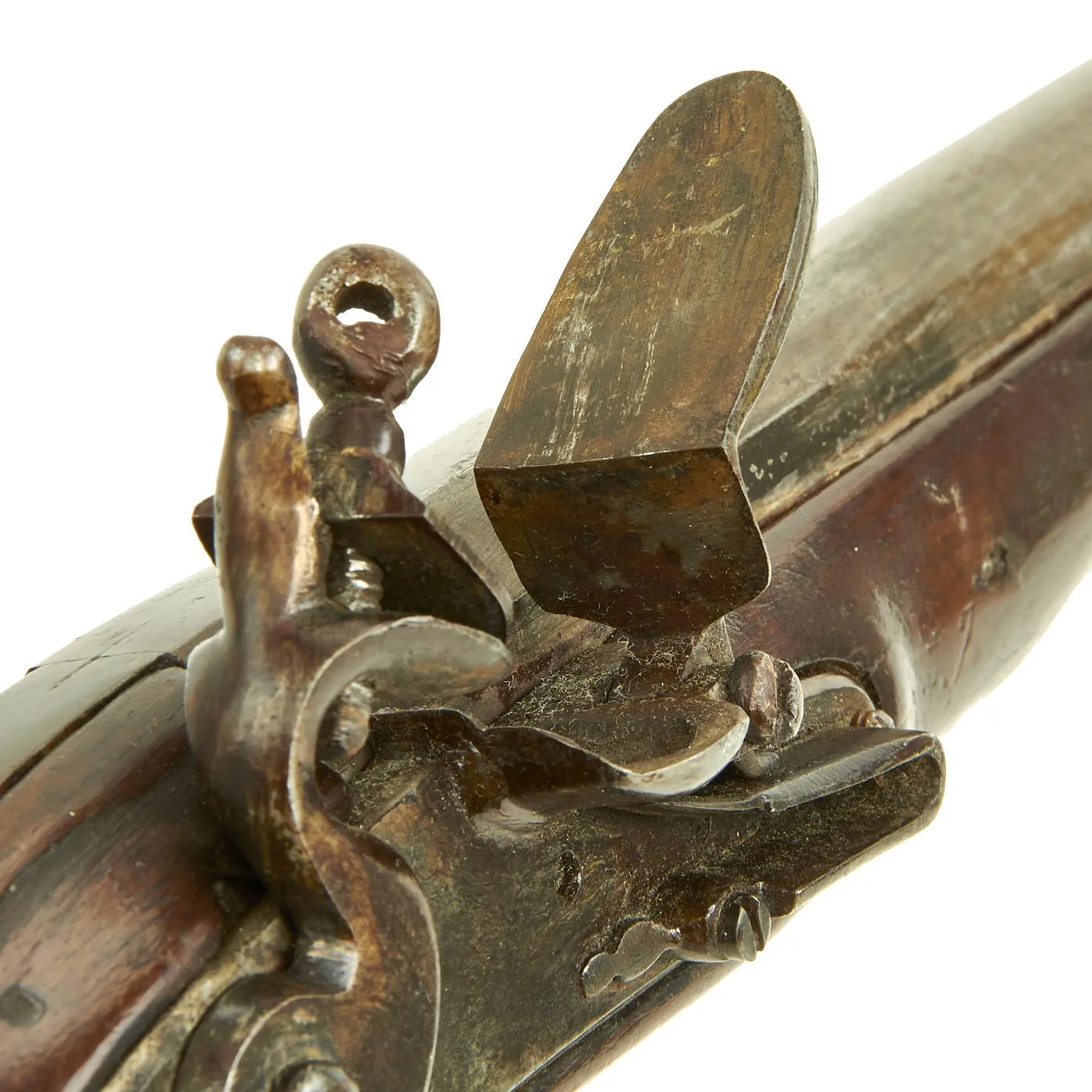 Original Revolutionary War Era Iron Mounted Germanic Flintlock Dragoon Pistol circa 1770