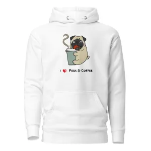 Pugs & Coffee Lover Premium Cotton Hoodie