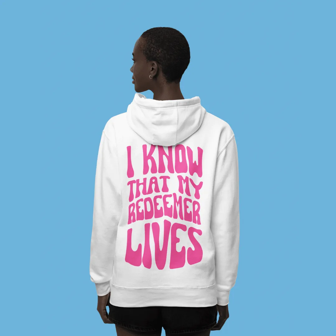 "Redeemed" Hoodie - White/Pink