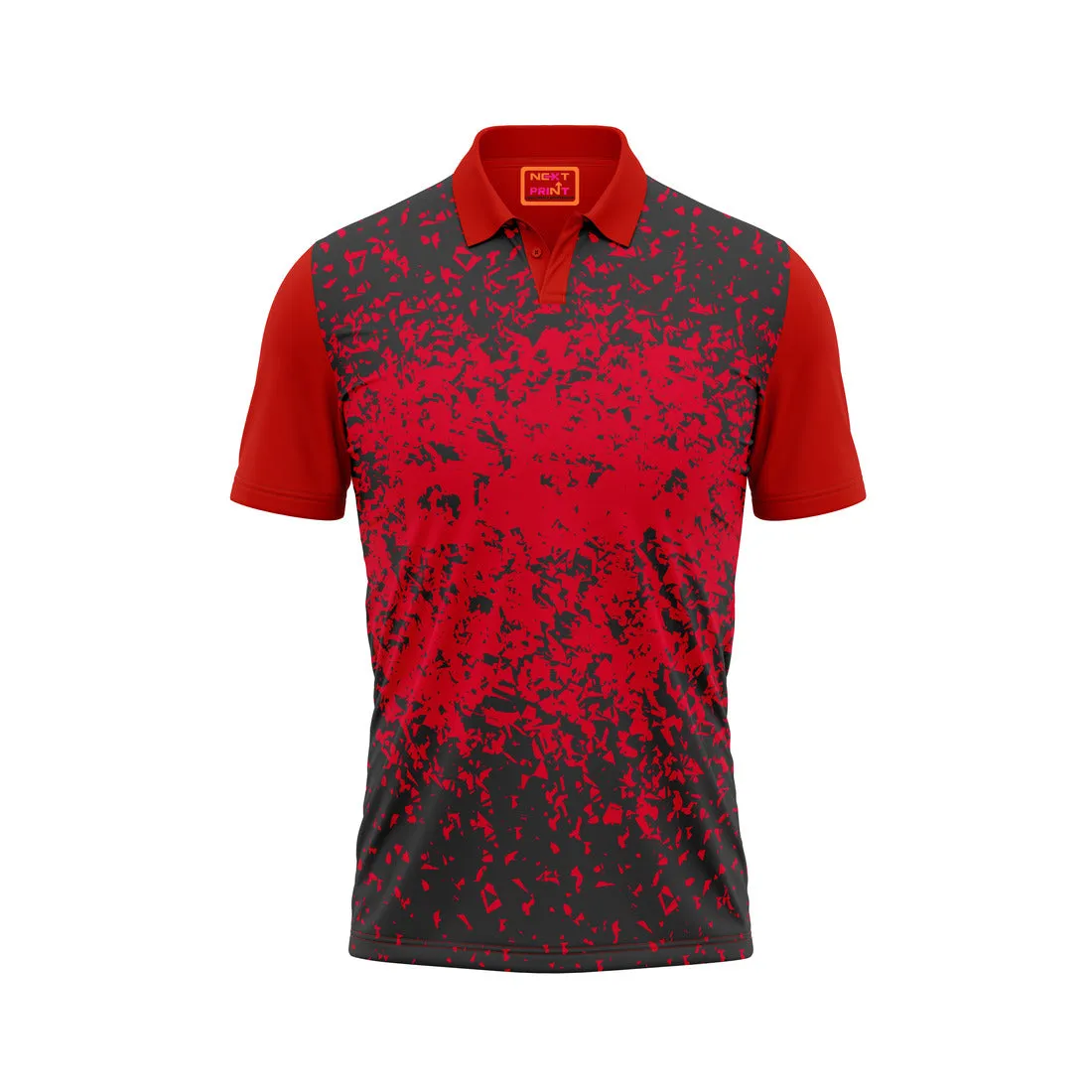 Red Polo Neck Half Sleeve T Shirt Nextprint N166