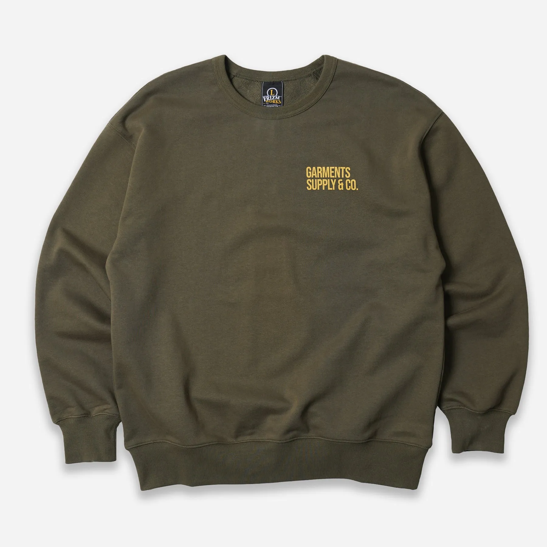 SERVICE LABEL SWEATSHIRT -  OLIVE