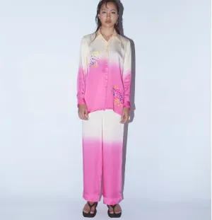 The Berry Leheriya Full Silk Set - Tye Dye Pink