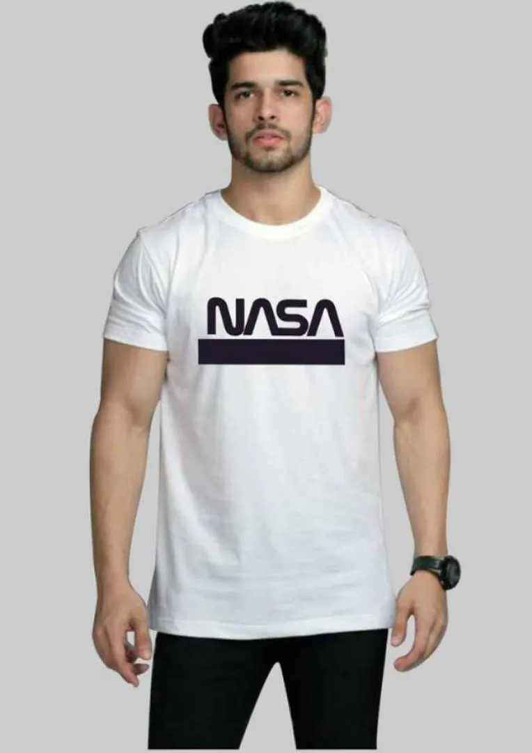 Trendy Stylish Cotton Printed Round Neck Tee for Men