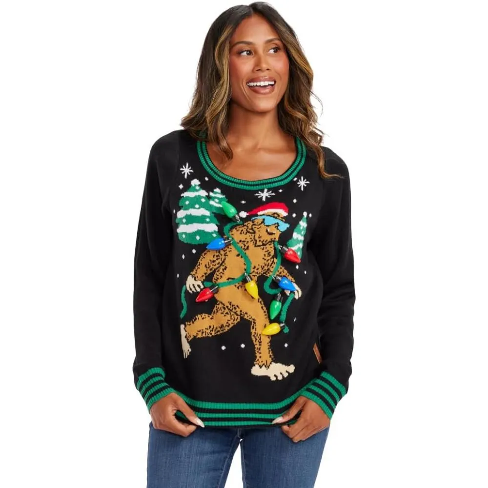 Winter Holiday Sweater With Decorative Accents