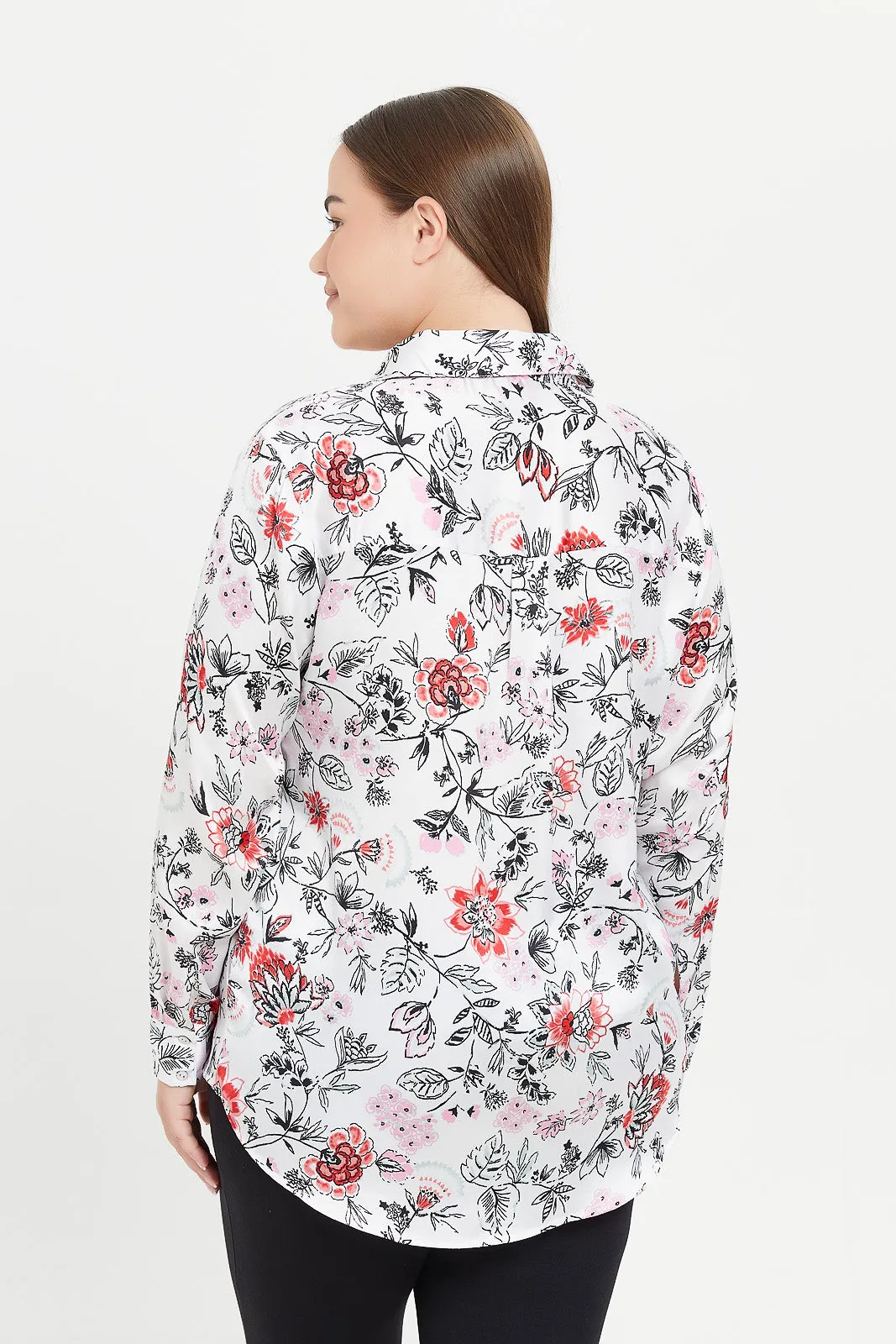 Women Assorted Floral Printed Satin Shirt