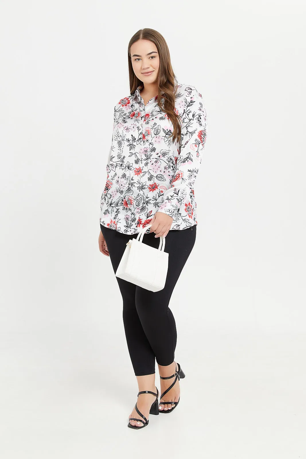 Women Assorted Floral Printed Satin Shirt