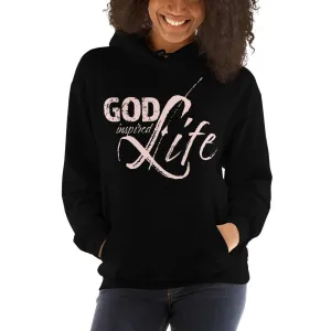 Womens Hoodie - Pullover Sweatshirt - God Inspired Life / Pink